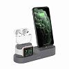 Подставка для зарядки 3-в-1 ( iPhone, AirPods 1/2/Pro, Apple Watch 1/2/3/4/5), Deppa [47105] (з)